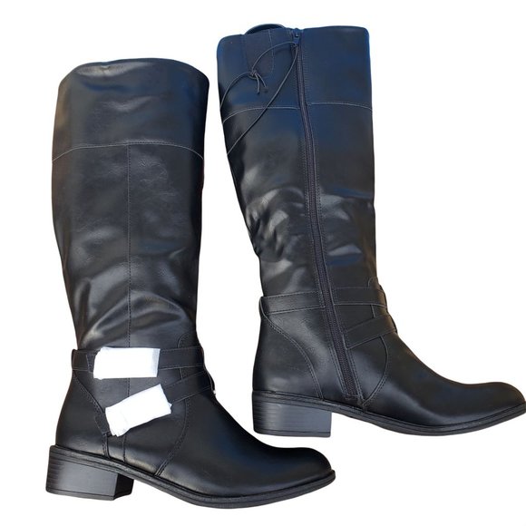 Arizona Jean Company Shoes - New Arizona Denver Wide Calf Block Heel Riding Boots Sz 10